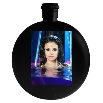 Selena Gomez Round Flask