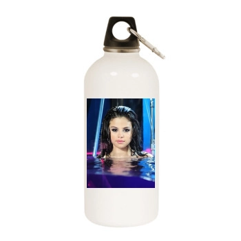 Selena Gomez White Water Bottle With Carabiner