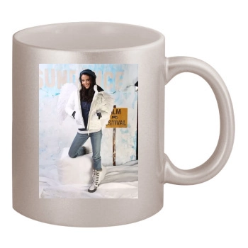 Shannon Elizabeth 11oz Metallic Silver Mug