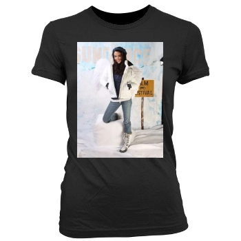 Shannon Elizabeth Women's Junior Cut Crewneck T-Shirt