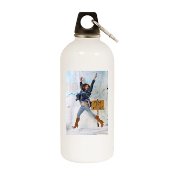 Shannon Elizabeth White Water Bottle With Carabiner