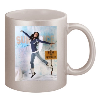 Shannon Elizabeth 11oz Metallic Silver Mug