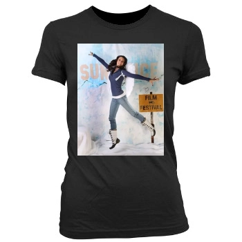 Shannon Elizabeth Women's Junior Cut Crewneck T-Shirt