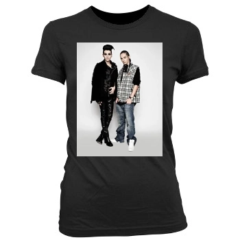 Tokio Hotel Women's Junior Cut Crewneck T-Shirt