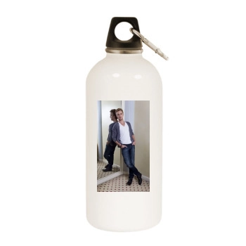 Tom Felton White Water Bottle With Carabiner