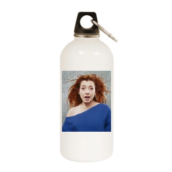 Alyson Hannigan White Water Bottle With Carabiner