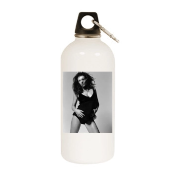 Elizabeth Hurley White Water Bottle With Carabiner