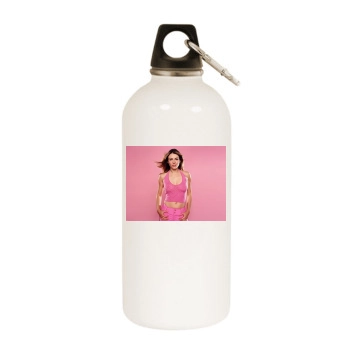 Elizabeth Hurley White Water Bottle With Carabiner