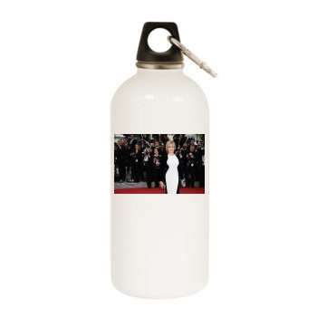 Jane Fonda White Water Bottle With Carabiner