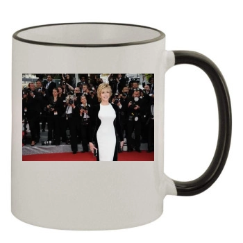 Jane Fonda 11oz Colored Rim & Handle Mug