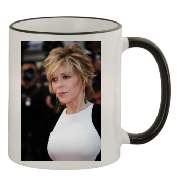 Jane Fonda 11oz Colored Rim & Handle Mug