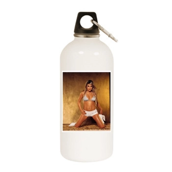 Jeanette Biedermann White Water Bottle With Carabiner