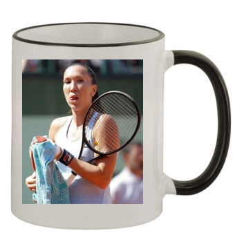 Jelena Jankovic 11oz Colored Rim & Handle Mug