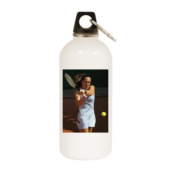 Jelena Jankovic White Water Bottle With Carabiner