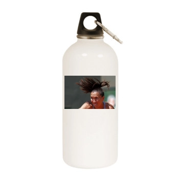 Jelena Jankovic White Water Bottle With Carabiner