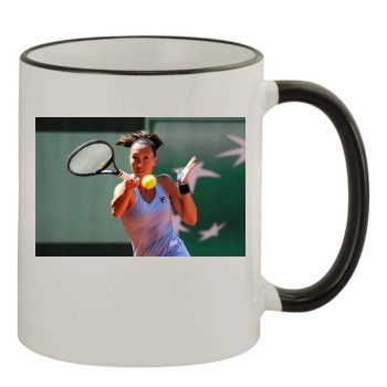 Jelena Jankovic 11oz Colored Rim & Handle Mug