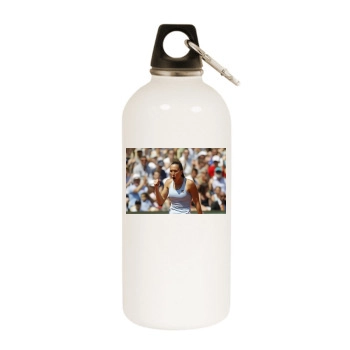 Jelena Jankovic White Water Bottle With Carabiner