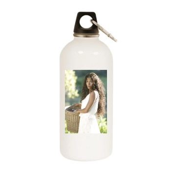 Halle Berry White Water Bottle With Carabiner