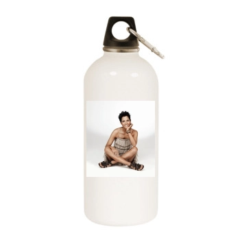 Halle Berry White Water Bottle With Carabiner