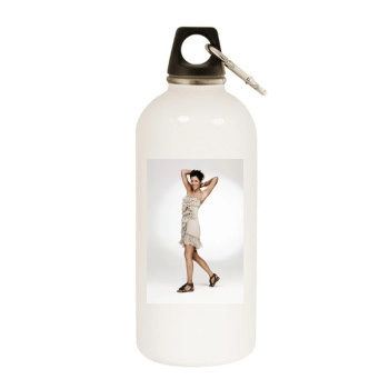 Halle Berry White Water Bottle With Carabiner