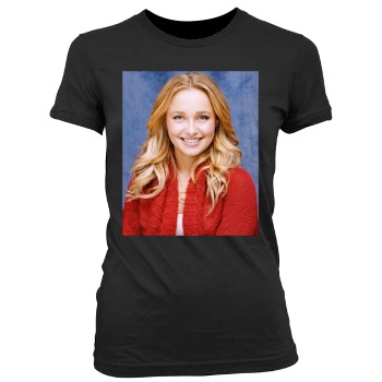 Hayden Panettiere Women's Junior Cut Crewneck T-Shirt