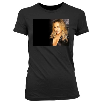 Hayden Panettiere Women's Junior Cut Crewneck T-Shirt