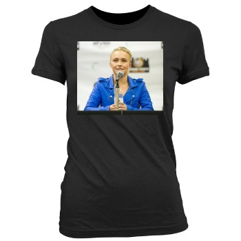 Hayden Panettiere Women's Junior Cut Crewneck T-Shirt