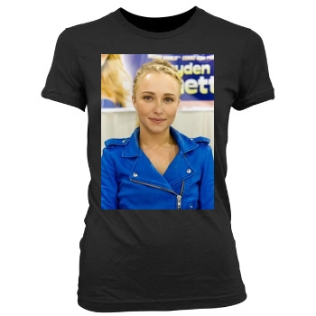 Hayden Panettiere Women's Junior Cut Crewneck T-Shirt