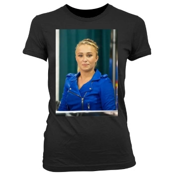 Hayden Panettiere Women's Junior Cut Crewneck T-Shirt