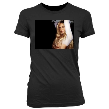 Heidi Klum Women's Junior Cut Crewneck T-Shirt