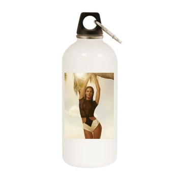 Hilary Rhoda White Water Bottle With Carabiner