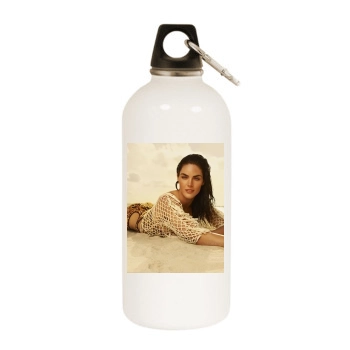 Hilary Rhoda White Water Bottle With Carabiner