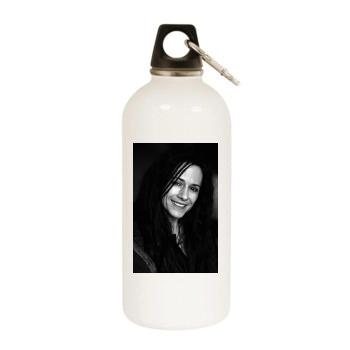 Holly Hunter White Water Bottle With Carabiner