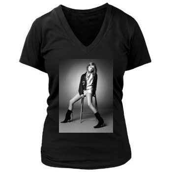 Holly Valance Women's Deep V-Neck TShirt