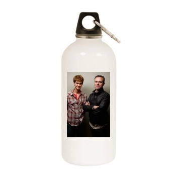 Andrew Garfield White Water Bottle With Carabiner