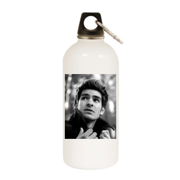 Andrew Garfield White Water Bottle With Carabiner