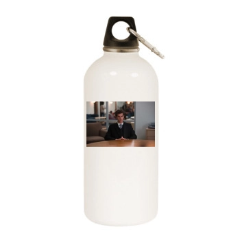 Andrew Garfield White Water Bottle With Carabiner