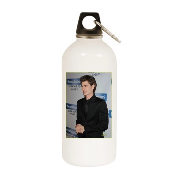 Andrew Garfield White Water Bottle With Carabiner