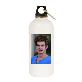 Andrew Garfield White Water Bottle With Carabiner