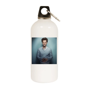 Andrew Garfield White Water Bottle With Carabiner