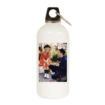 Andrew Garfield White Water Bottle With Carabiner