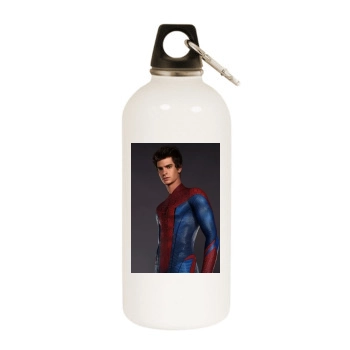 Andrew Garfield White Water Bottle With Carabiner