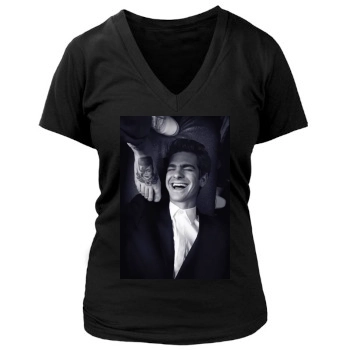 Andrew Garfield Women's Deep V-Neck TShirt