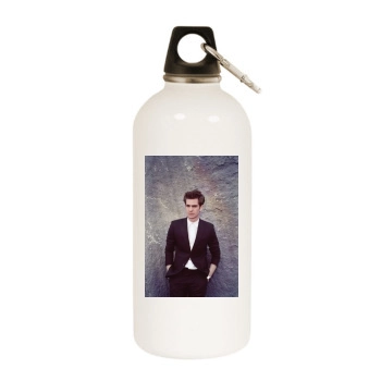 Andrew Garfield White Water Bottle With Carabiner