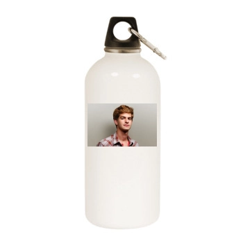 Andrew Garfield White Water Bottle With Carabiner