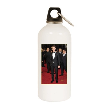 Andrew Garfield White Water Bottle With Carabiner