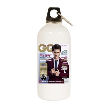 Andrew Garfield White Water Bottle With Carabiner