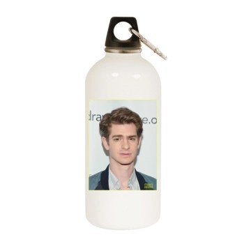 Andrew Garfield White Water Bottle With Carabiner