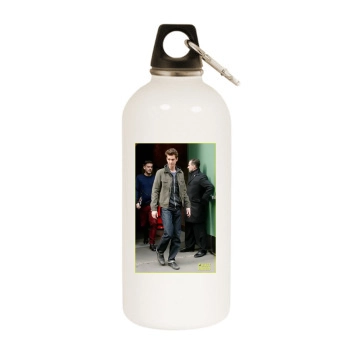 Andrew Garfield White Water Bottle With Carabiner