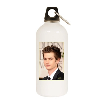 Andrew Garfield White Water Bottle With Carabiner